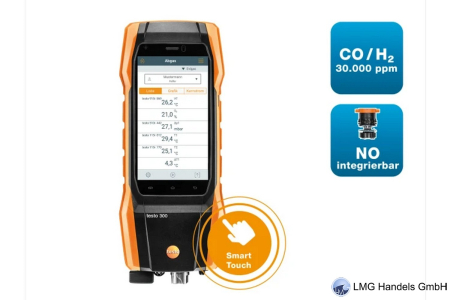 Abgasmessgerät Inkl. O2-, CO H2-kompensiertem Sensor bis 30.000 ppm