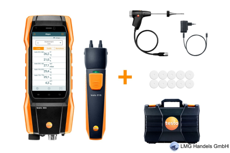 Abgasmessgerät Inkl. O2-, H2-kompensiertem CO-Sensor (30.000 ppm)
