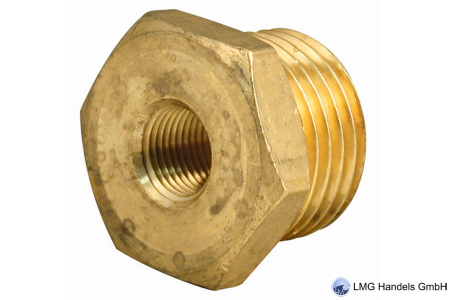 Adapter G ½ A außen, G 1/8 innen, Messing