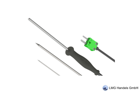 Handfühler mit Silikonhandgriff Thermoelement Typ K