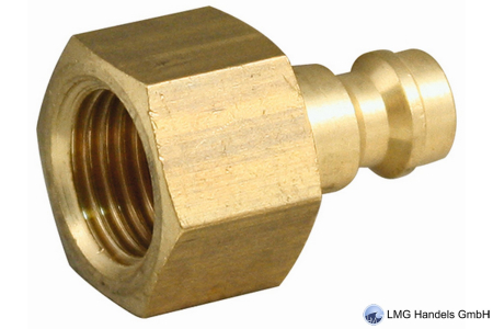 Kupplungsstecker (Nennweite 5) mit Innengewinde G ¼, Messing