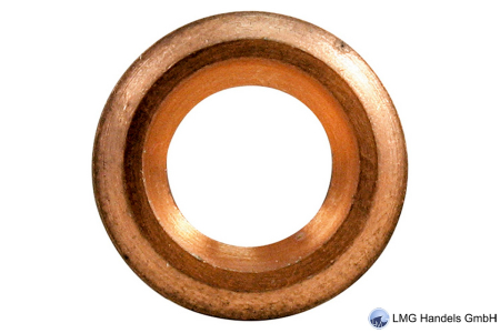 Manometer-Profildichtung (Stärke 5 mm, Cu) für Gewinde G1/2“