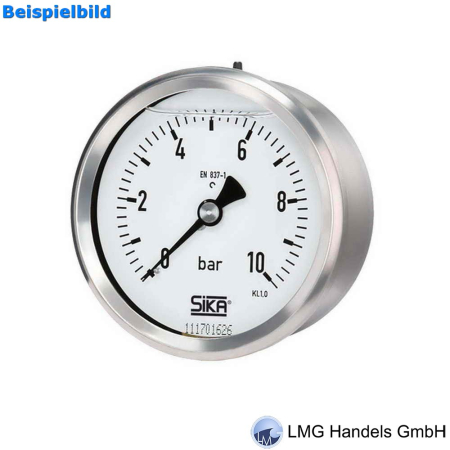 Marine Rohrfeder Manometer FIG3 063 ohne Rand, Anschluß rückseitig