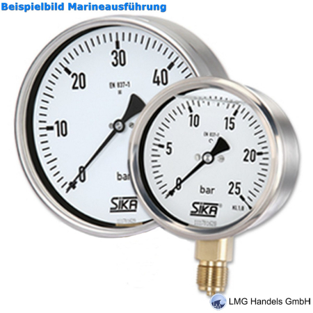 OEM MAK Manometer Ø 80mm Anschluss G1/2 B rückseitig mit Klemmbügel