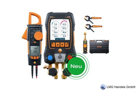 Smarte digitale Monteurhilfe mit Stromzange und kabellosen Temperatursonde