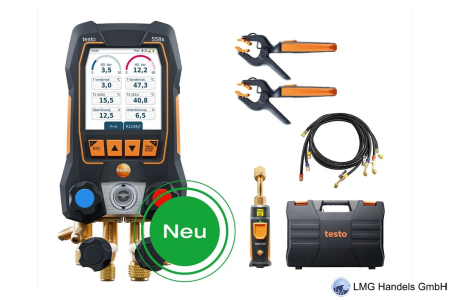 Smarte digitale Monteurhilfe mit kabellosen Temperatur- und Vakuum-Sonden 0564 5