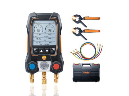 testo 550s Smart Set mit Füllschläuchen - Smarte digitale Monteurhilfe mit kabel
