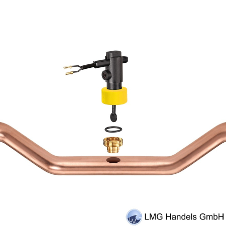 Strömungsschalter VK3 20 M mit Rohrstück 1,5 m PVC Mantelleitung