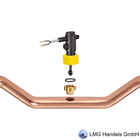 Strömungsschalter für Wärmepumpen zum Direkteinbau in Kupferrohre Ø 28x1